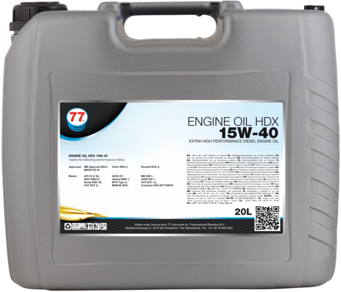 ENGINE OIL HDX 15W-40 CAN 20L